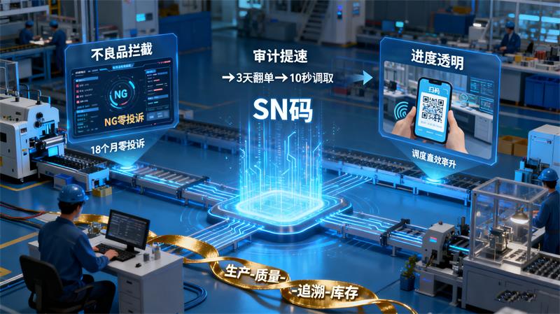  线束厂赔5万、水泵厂审计3天？用心云MESSN追溯功能一物一码堵漏洞，返工率降30%