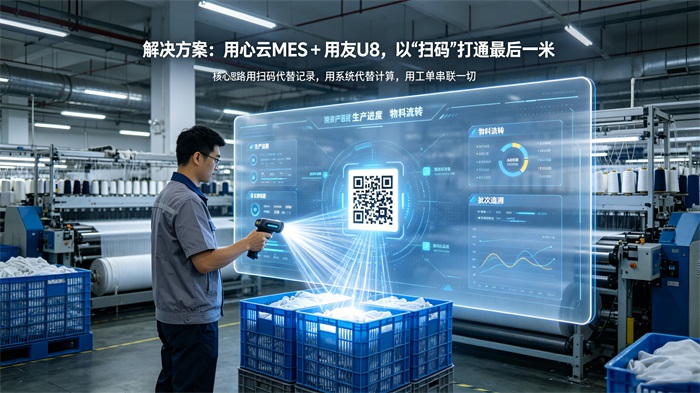 用友U8对接MES方案：10万投入解决纺织车间追溯难题——艾*特轻量化实践