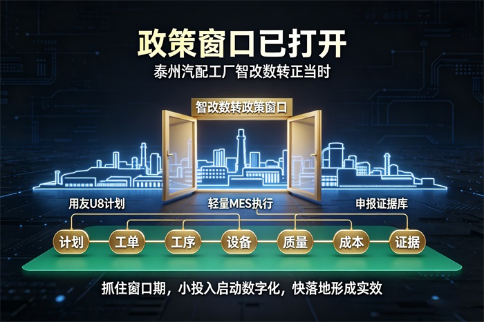 泰州汽配工厂，轻量化MES落地实践｜用友金蝶ERP无缝对接